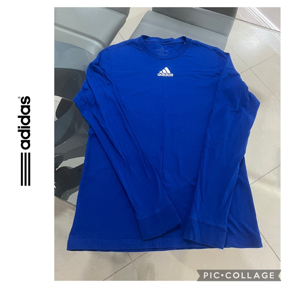 Adidas Women's Amplifier blue Long-Sleeve T-Shirt size small